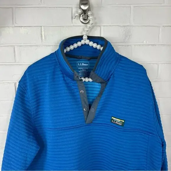 L.L.Bean Men’s Airlight Knit Blue Casual Pullover Size L